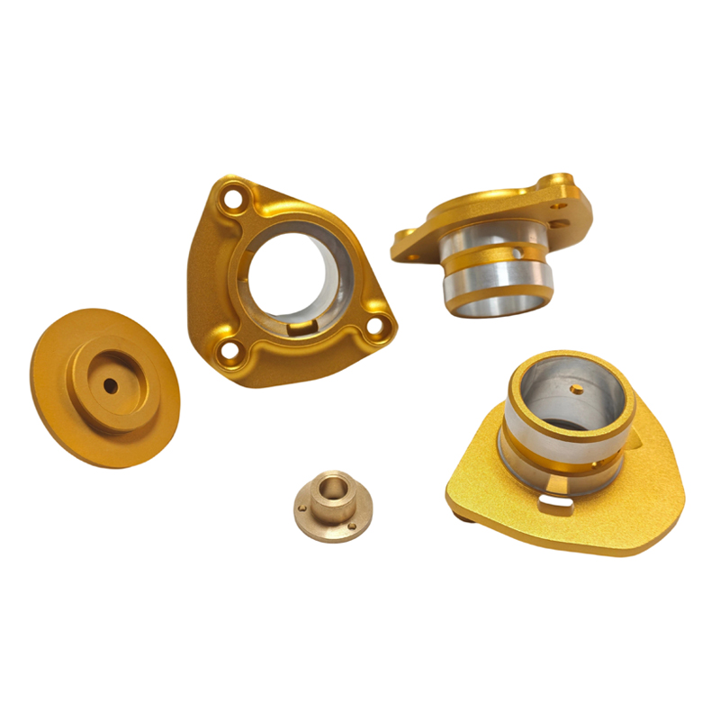 Gold Anodized CNC Machined Mechanical Components